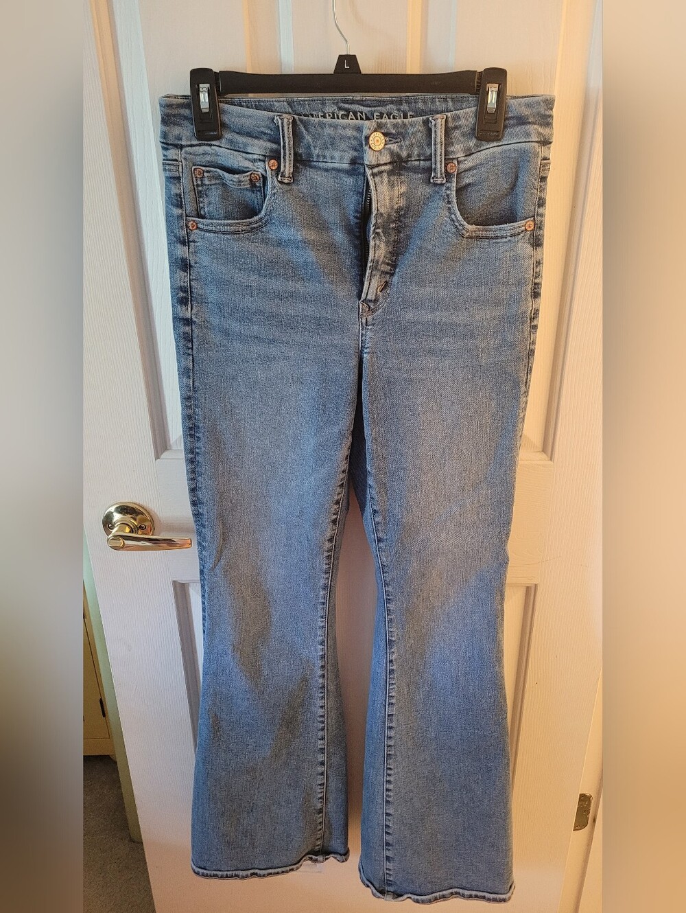 American Eagle Outfitters Super High-Rise Flare Jeans - 6 Long/Tall